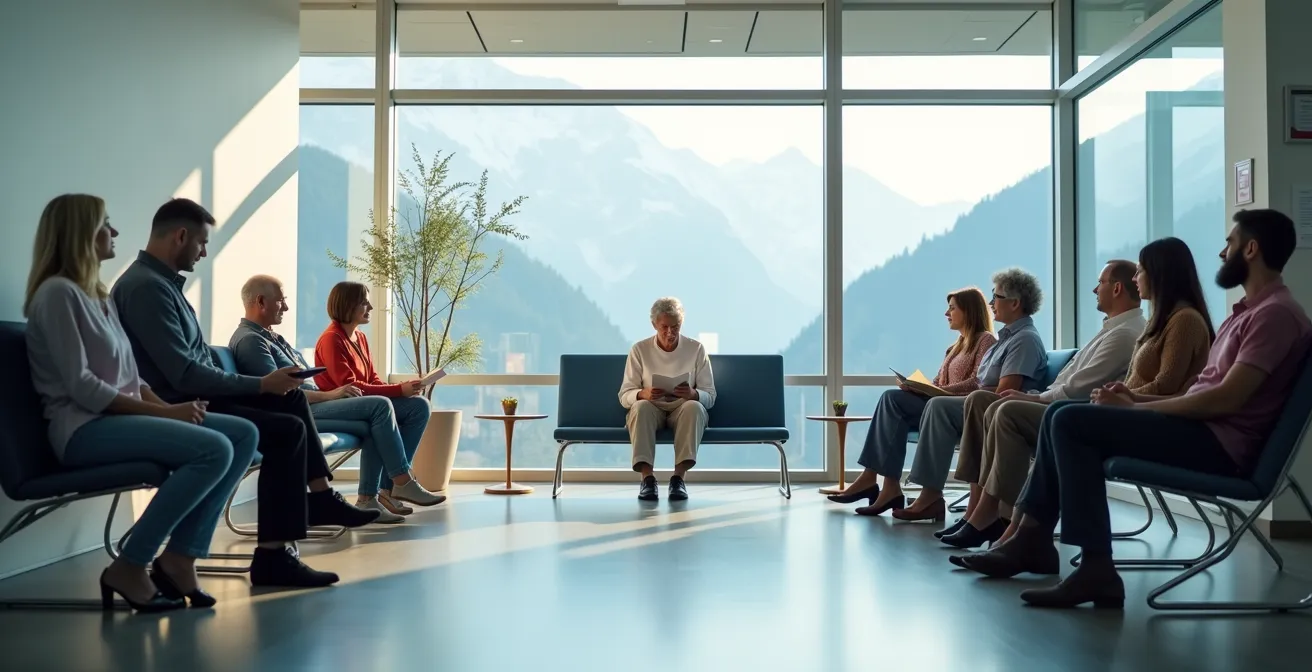 Abstrakte Darstellung verschiedener Bevölkerungsgruppen in der Schweiz