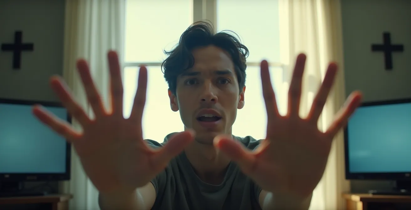 Person durchbricht symbolische Informationsblase in Schweizer Medienlandschaft