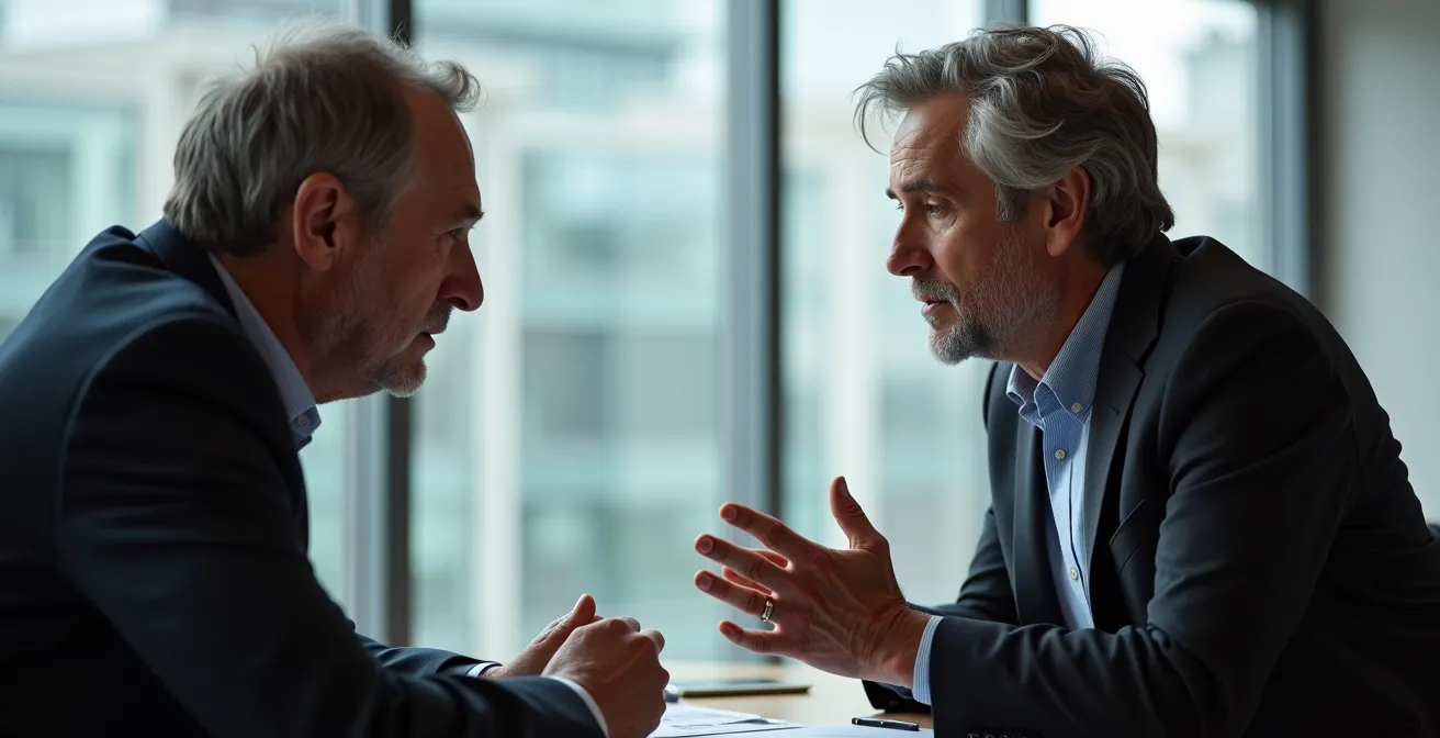 Verwaltungsrat diskutiert digitale Transformation in modernem Sitzungssaal