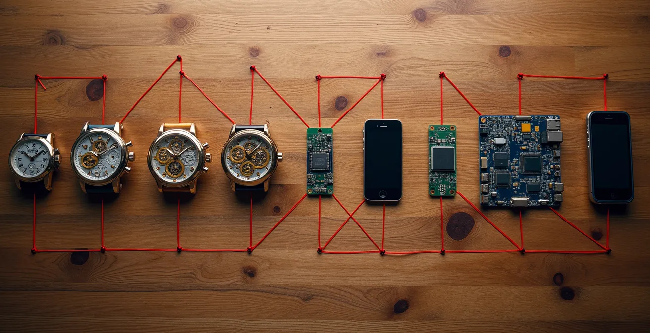 Visuelle Darstellung einer Wardley Map für strategische Positionierung