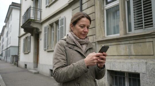 Immobilienmakler Zürich suchen – Eigentümerin recherchiert vor ihrem Haus